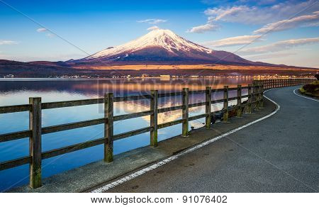 Mt.fuji With Lake Yamanaka, Yamanashi, Japan