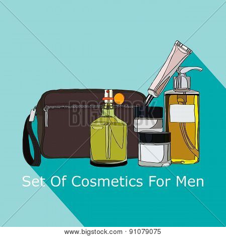 set of cosmetics for men