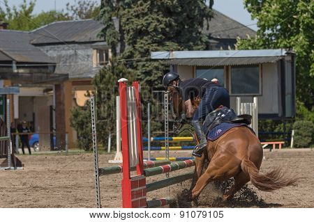 The Horse Is Refusing To Jump An Obstacle