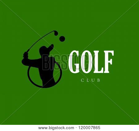 Vector flat golf logo design.