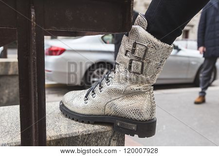 Detail Of Shoes At Milan Women's Fashion Week Fall/winter 16/17