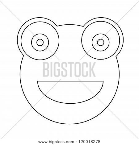 an images of Frog emotion Icon Illustration sign design