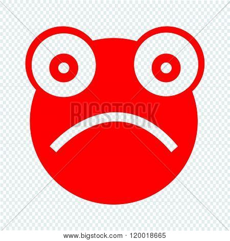 an image of Frog emotion Icon Illustration sign design