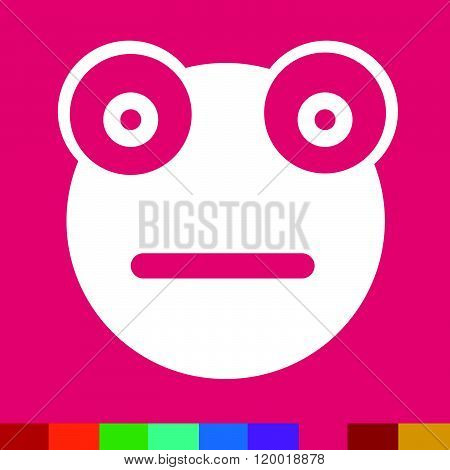 an image of Frog emotion Icon Illustration sign design