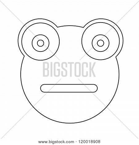 an image of Frog emotion Icon Illustration sign design