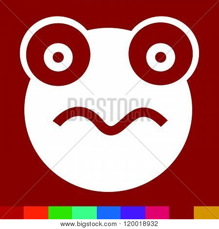 an image of Frog emotion Icon Illustration sign design