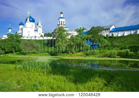 Orthodoxy monastery at Bogolyubovo in summer day. Russia