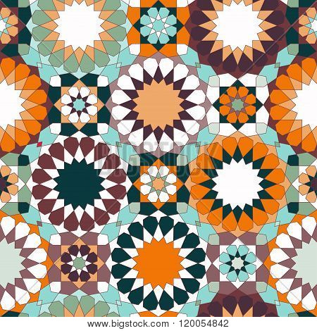 Oriental Seamless Mosaic Pattern