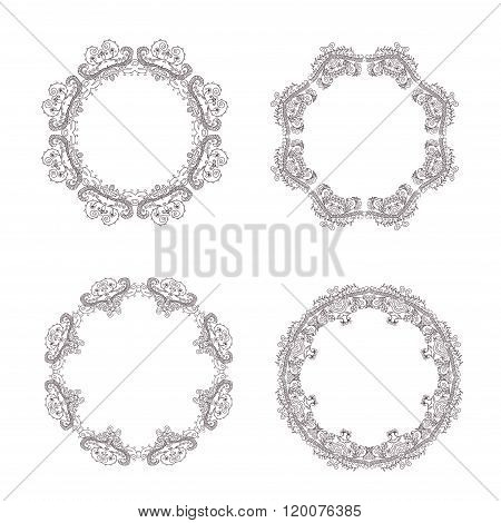 Set of round frames.