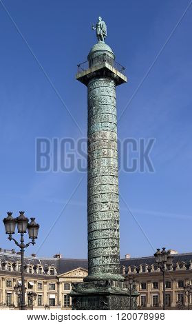 Vendome Place in Paris France Paris in a sunny day