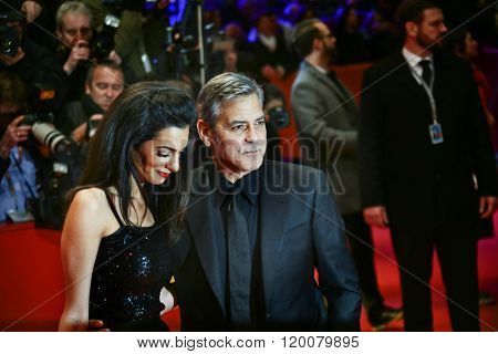 George Clooney, Amal Alamuddin attend the 'Hail, Caesar!' Premiere during the 66th Berlinale International Film Festival on February 11, 2016 in Berlin, Germany.