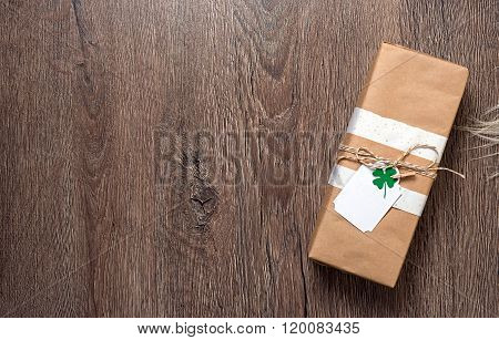 gift box with shamrock