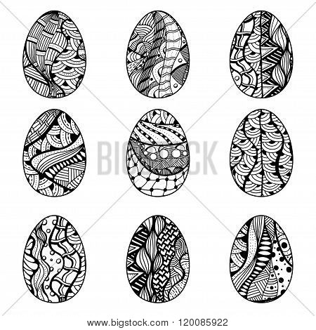 Hand Drawn Easter Eggs