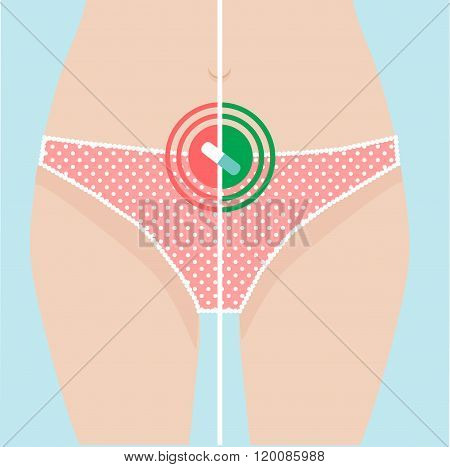 Woman Pain Illustration