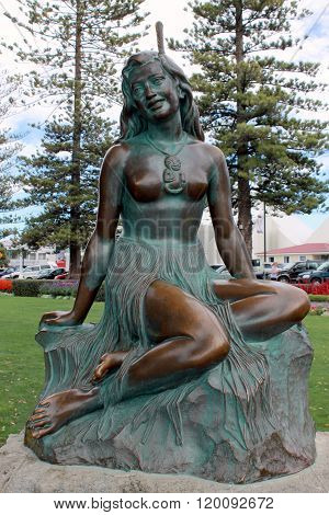 Napier, NZ - March 6, 2015: 'Pania of the Reef