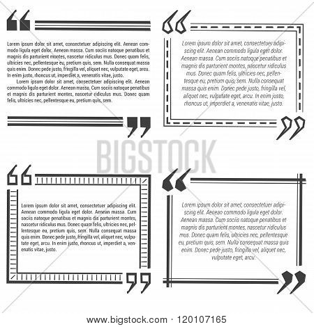 Four quote bubble template