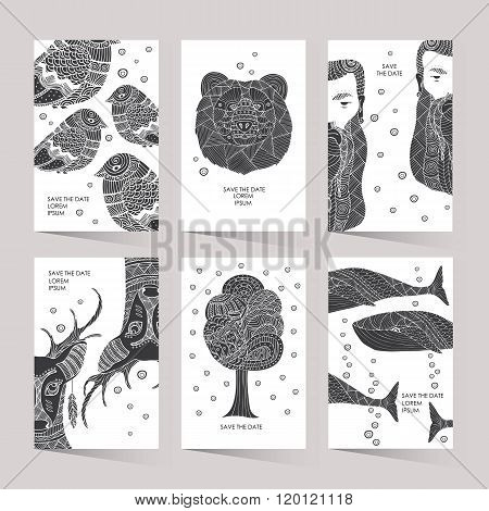 Cards With A Trendy Hipster Print