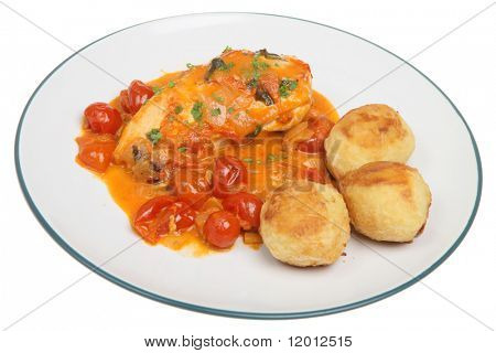cacciatore ไก่กับมันฝรั่งอบ