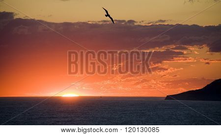A sunset at the Black Sea
