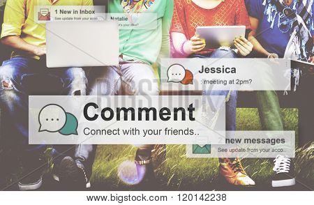 Comment Communication Social Media Response Statement Concept