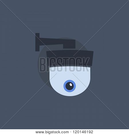 Security camera symbol. Security camera concept in flat style. Security camera sign. Security camera