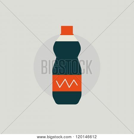 Fast food soda. Soda flat style. Fast food drink concept. Soda symbol