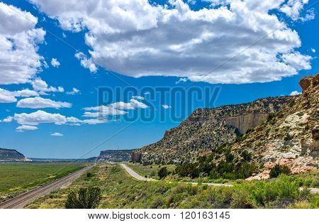 U.S.A., New Mexico, landscapes from the Route 66 between Gallup and Arizona.