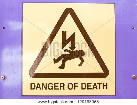 Danger Of Death Electric Shock Vintage