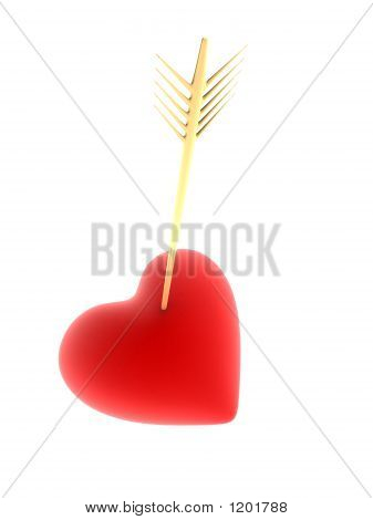 Cuore rosso con una freccia