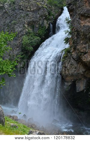 Waterfall  Follows From High Cliff