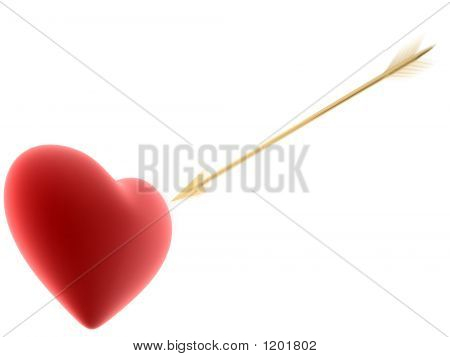 Cuore rosso con una freccia