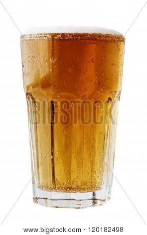 glass of beer isolated on white background