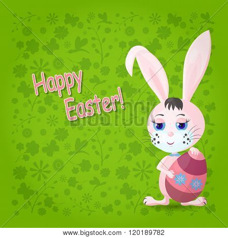Easter Card With Bunny