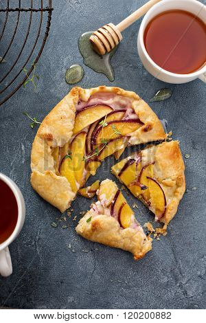 Yogurt and nectarine galette