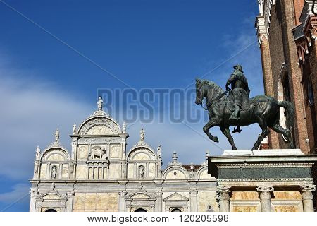 Bartolomeo Colleoni Monument And Scuola Grande Di San Marco, In Venice