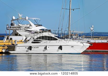 Motor Yacht In Jetty