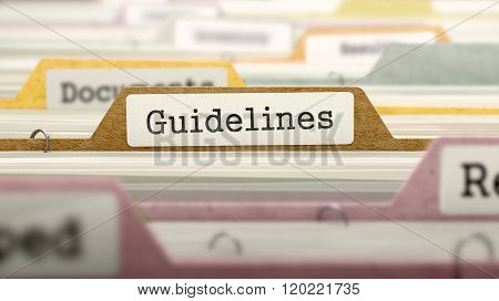 Guidelines Concept. Folders in Catalog.