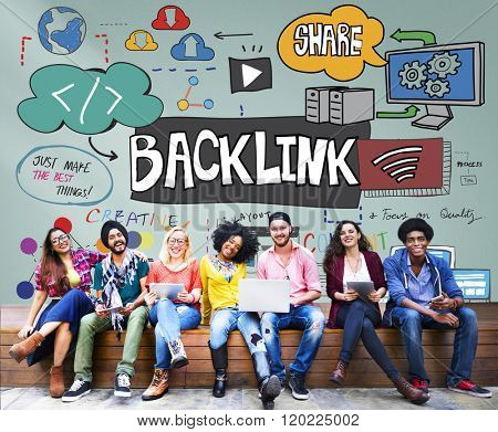 Backlink Hyperlink Internet Connection Online Network Concept