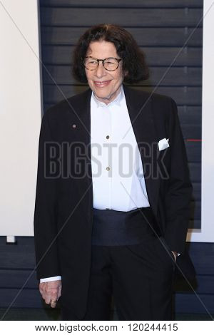 BEVERLY HILLS - FEB 28: Fran Lebowitz at the 2016 Vanity Fair Oscar Party on February 28, 2016 in Beverly Hills, California