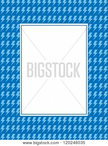 Vector thunder bolt patter frame and invitation template