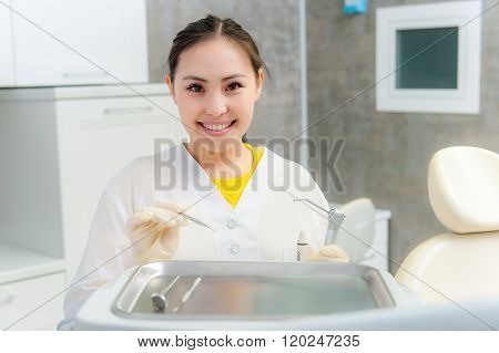 Portrait of a dentist in the office