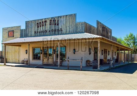 Amarillo, U.S.A. - May 21 2011: Texas, a vintage saloon and grill on the Route 66.