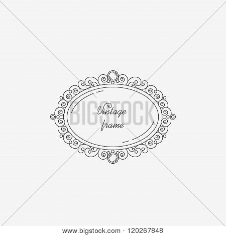 Vintage oval frame