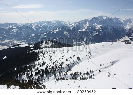 Zell Am See, Skiing Resort In Alps.