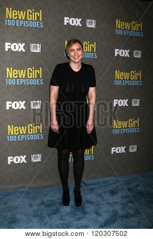 LOS ANGELES - MAR 3:  Elizabeth Meriwether at the New Girl 100th Episode Party at the W Westwood on March 3, 2016 in Westwood, CA