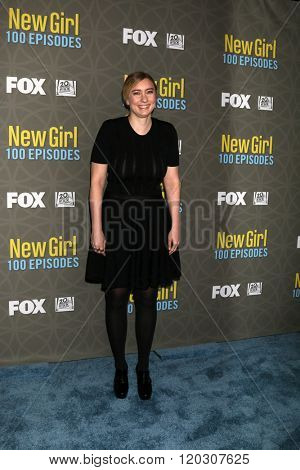 LOS ANGELES - MAR 3:  Elizabeth Meriwether at the New Girl 100th Episode Party at the W Westwood on March 3, 2016 in Westwood, CA