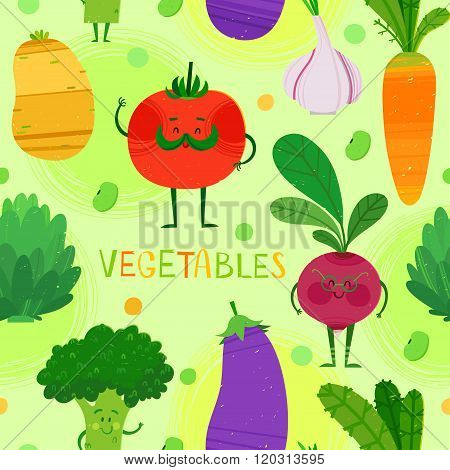 Seamless vegetable pattern