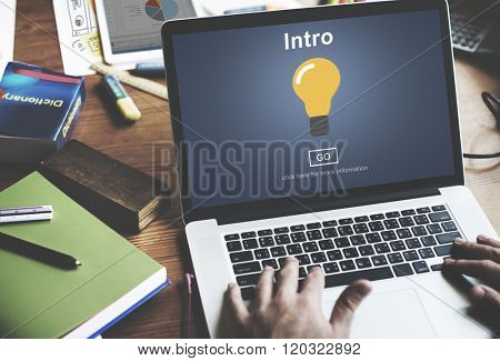 Intro Launch Start Create Innovation Web Online Concept