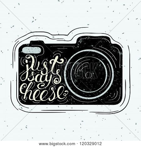 Lettering On Vintage Old Camera