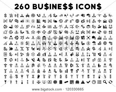260 Flat Vector Business Icons